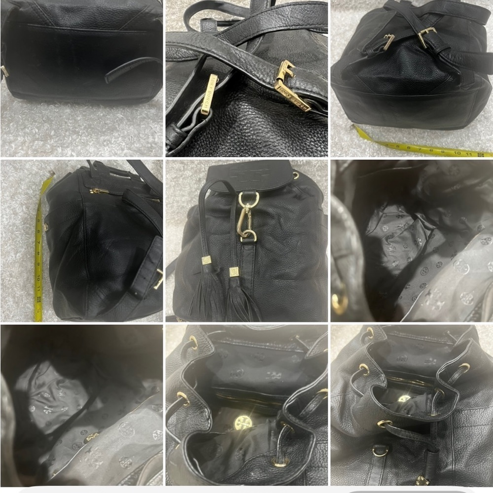 Tory Burch Leather Drawstring Backpack - Picture 14 of 16